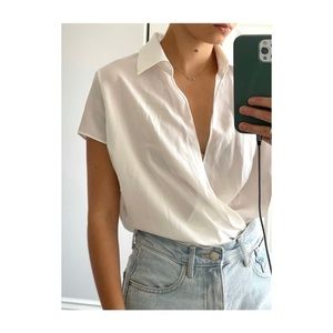 Philosophy Wrap White Blouse